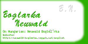 boglarka neuwald business card